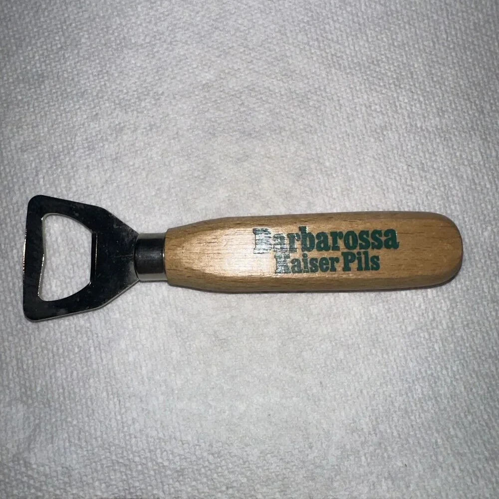 Barbarossa Kaiser Pils Bottle Opener Wooden Barbarossa Bier Germany Opener 5.5”